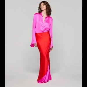 SERENA BUTE  - Double Layer Maxi Skirt